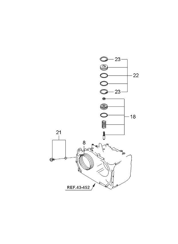 Kia 456803A200 Piston Assembly-B1 Brake