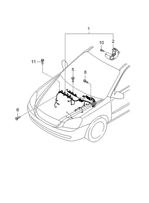 Kia 914102G131 Wiring Assembly-Control