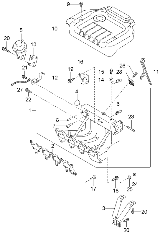 Kia 2831038217 Manifold Assembly-Inlet