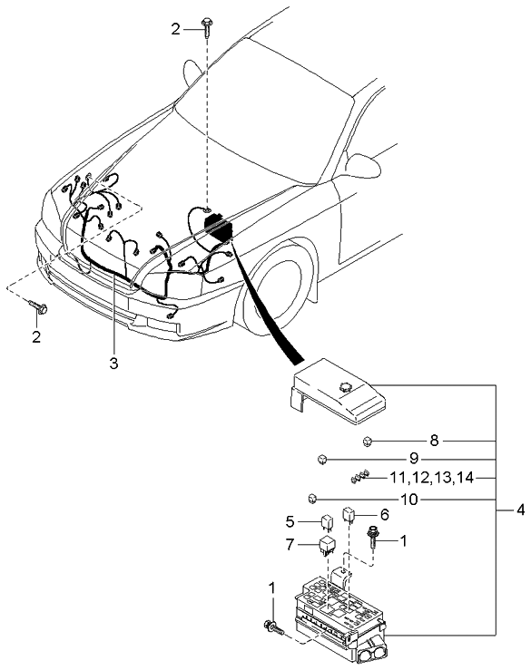 Kia 912003C271 Wiring Assembly-Engine