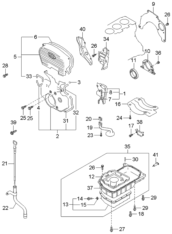 Kia 2151038051 Pan Assembly-Engine Oil