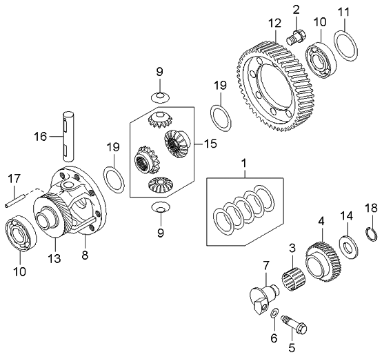 Kia 4333239421 Gear-Differential Drive