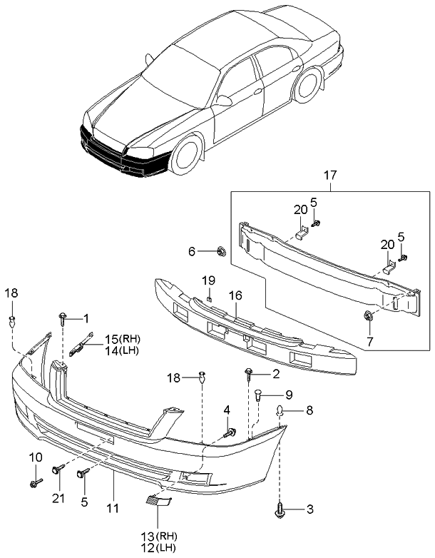 Kia 865353C000 Bracket-Front Beam Lower Mounting