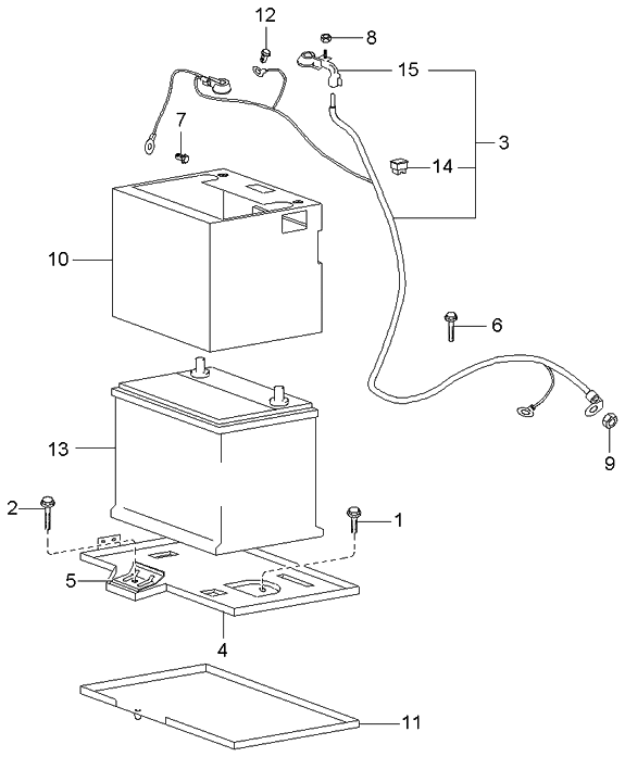 Kia 3714039000 Cover-Upper Battery