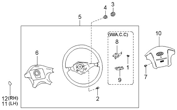 Kia 5619538500 Bolt-Module Mounting