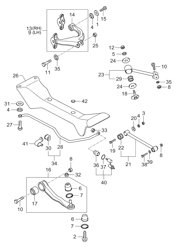 Kia 5554335000 Bush-Trailing Arm