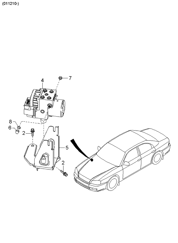 Kia 589603C000 Bracket-Hydraulic Module