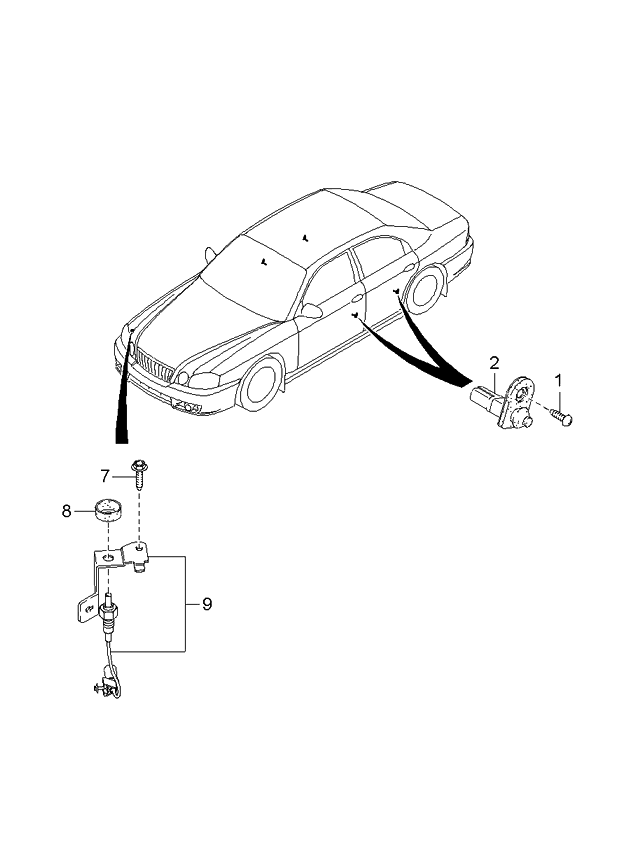 Kia 938803C200 Switch Assembly-Hood