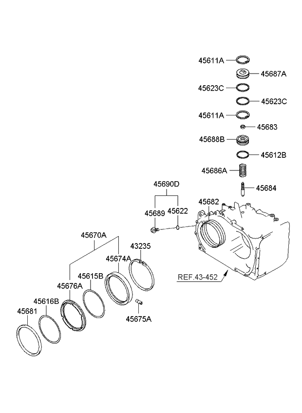 Kia 456113A200 Ring-Snap