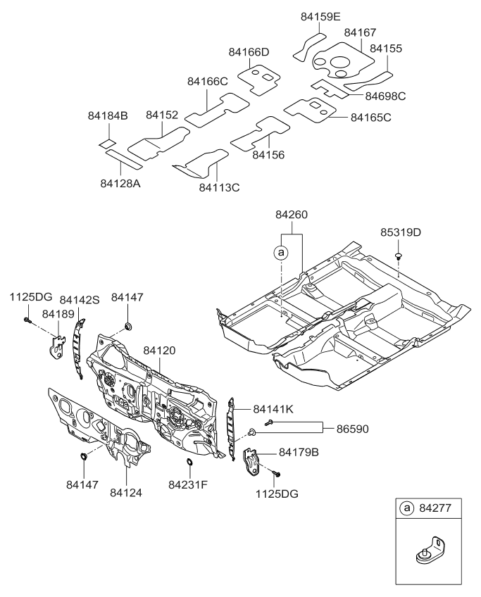 Kia 842703K000S8 Hook-Car Mat