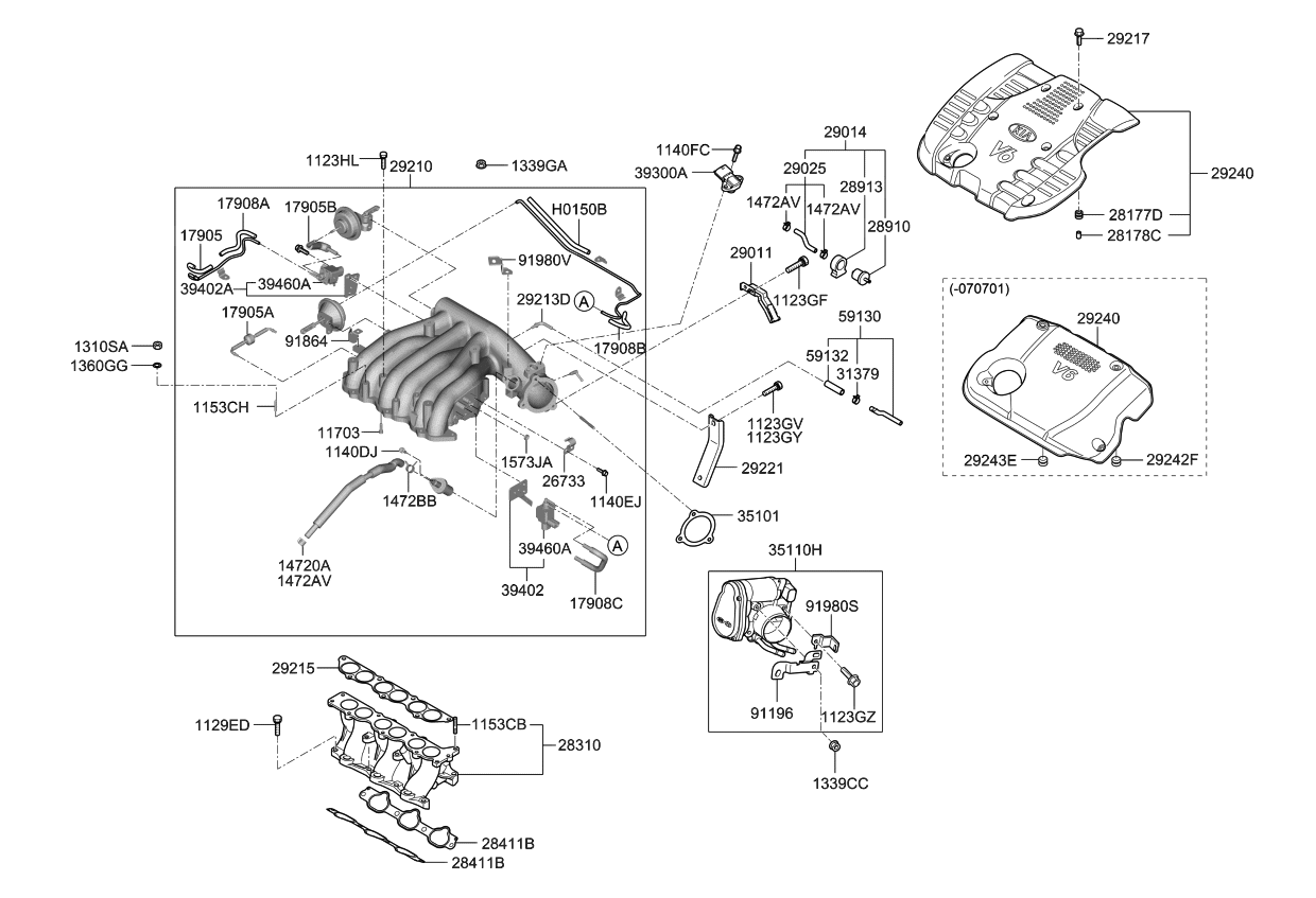 Kia 292423E450 T-Bush, A