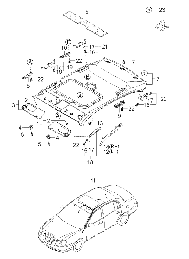 Kia 918003F290 Wiring Assembly-Roof