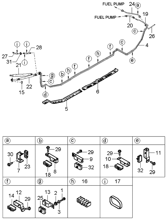 Kia 313293F000 Clip-Fuel Tube