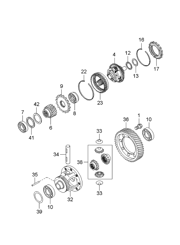 Kia 4582239501 Case-Differential