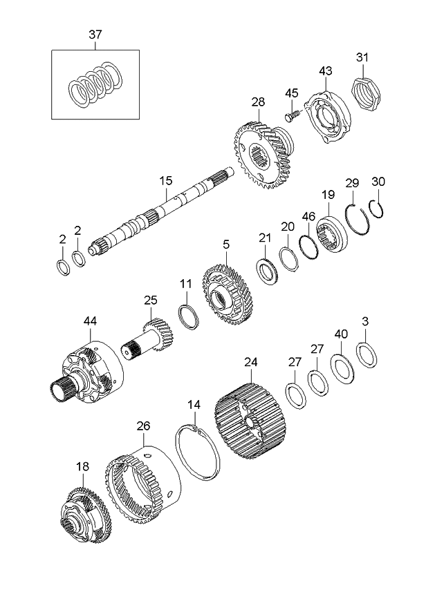 Kia 4586539500 SPACER-Differential