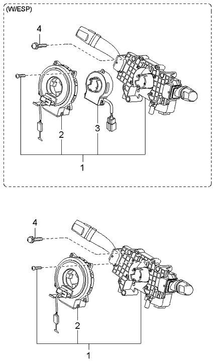 Kia 934903F000 Clock Spring Contact Assembly