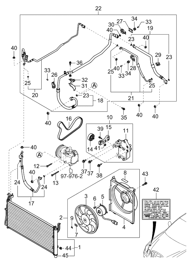 Kia 976063F000 CONDENDER Assembly