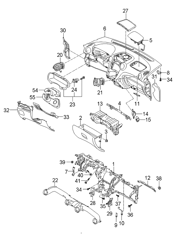 Kia 847181D000 Bracket-Glove Box