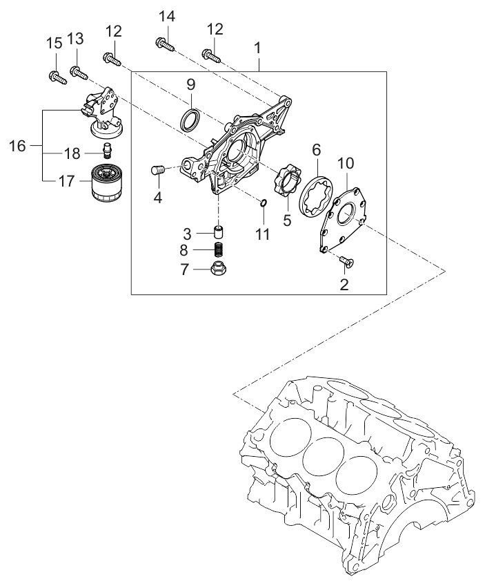 Kia 213943E002 Bracket Assembly-Oil Filter