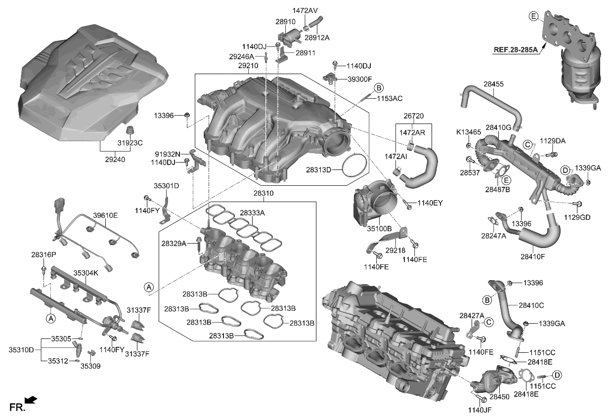 Kia 292163N200 Stay-Surge Tank