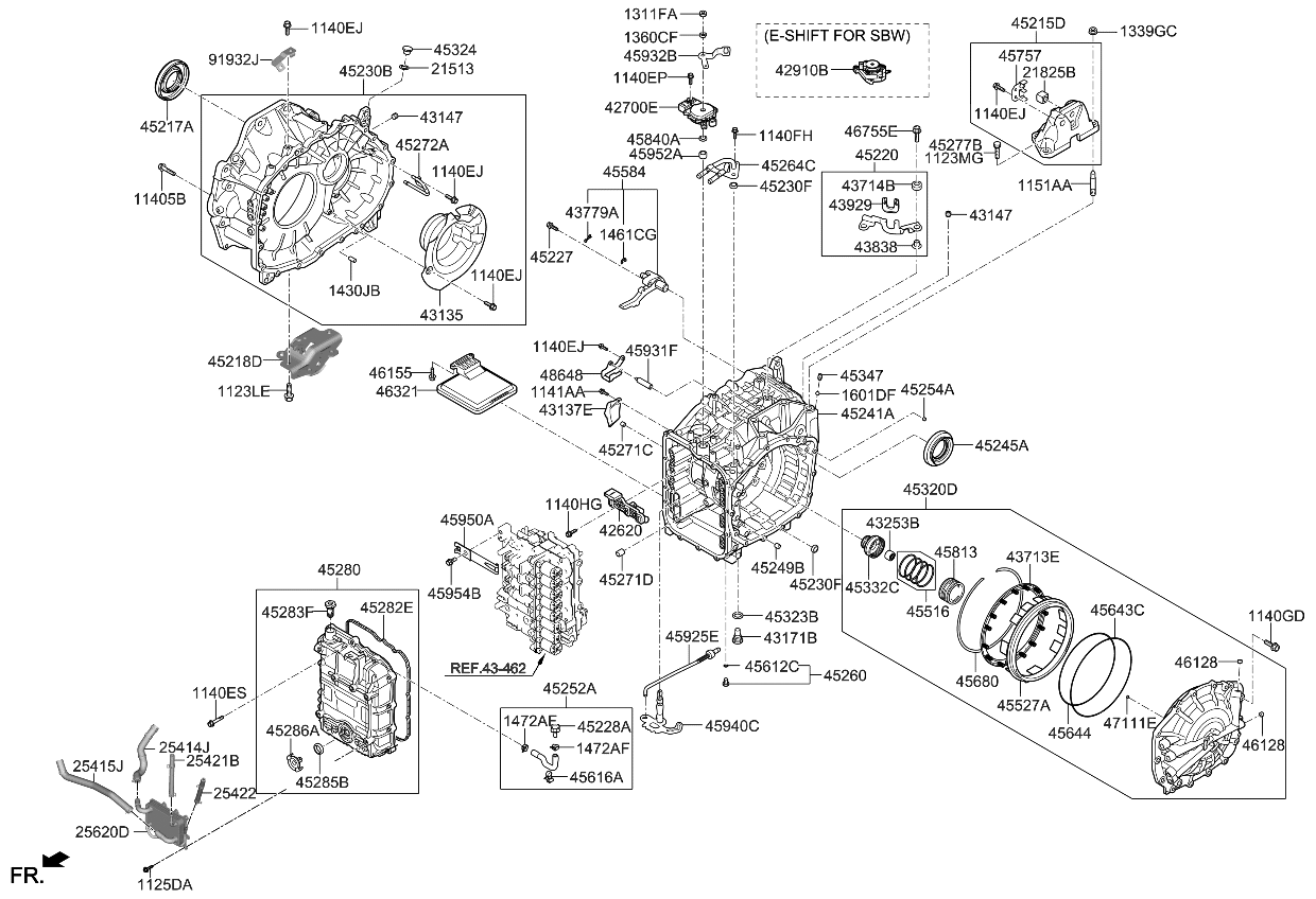 Kia 452414G120 Case-Transmission