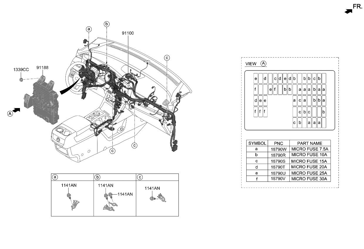 Kia 91130R0280 Wiring Assembly-Main