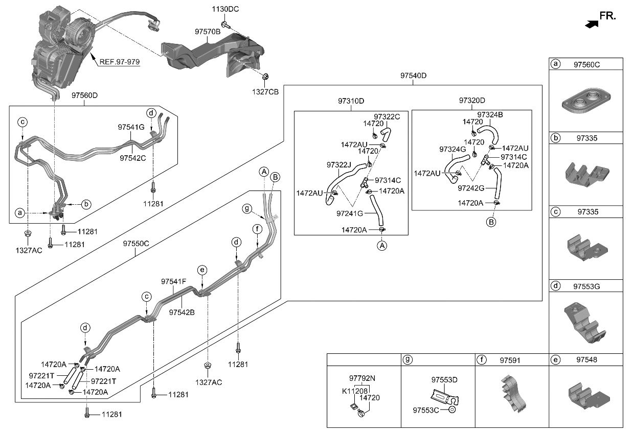 Kia 97322R0000 Hose-Water Outlet