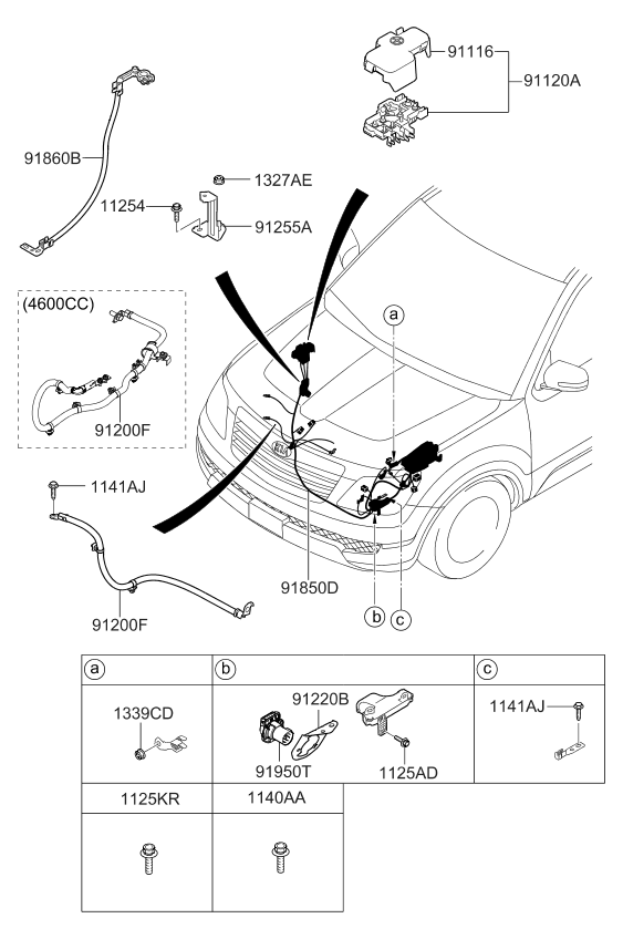 Kia 918552J130 Battery Wiring Assembly