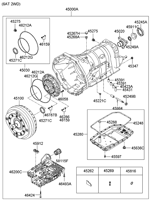Kia 4503049A00 Seal Kit-Automatic Transaxle Oil Pump