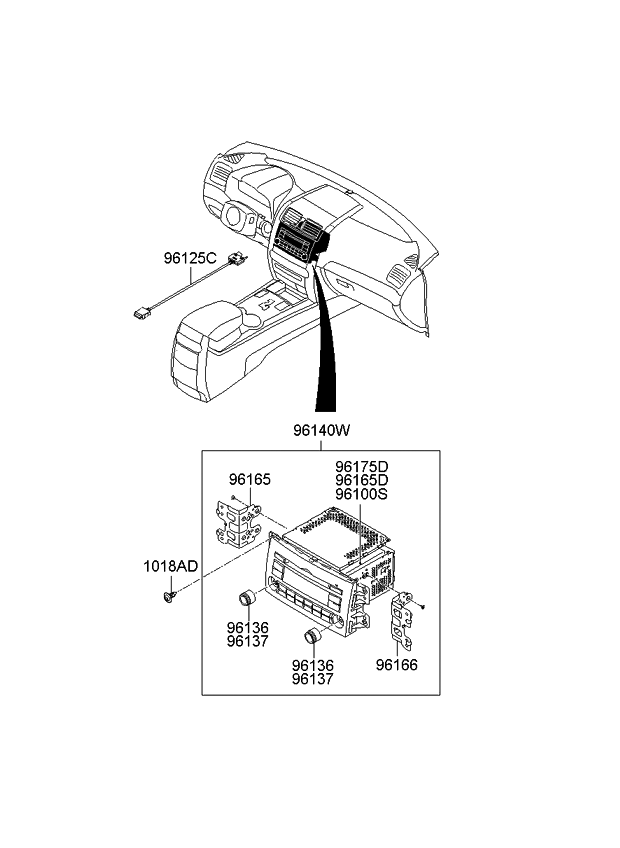 Kia 961842J600WK Knob-Control