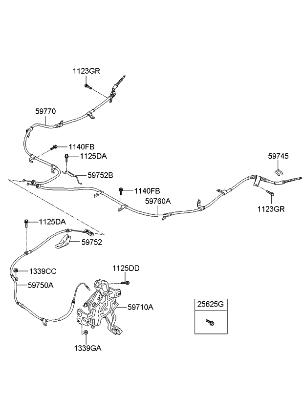 Kia 597522J100 Bracket-Cable