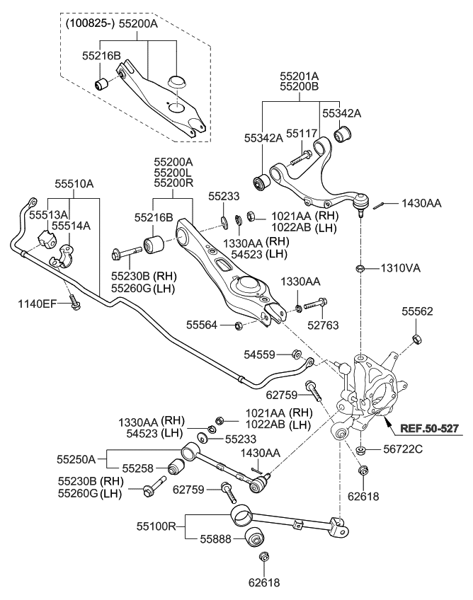 Kia 555102J100 Bar Assembly-Rear Stabilizer