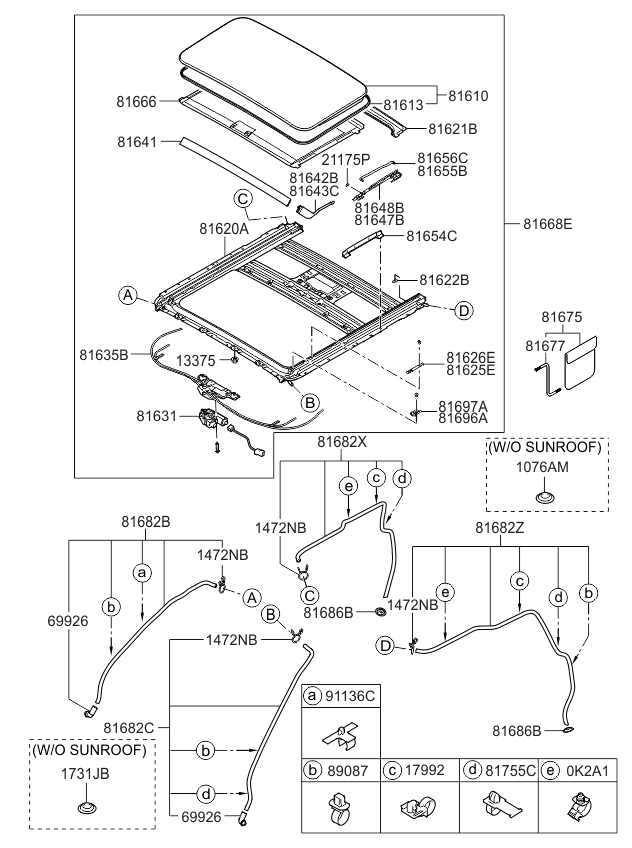 Kia 9196107200 Clip-Tail Gate Trim