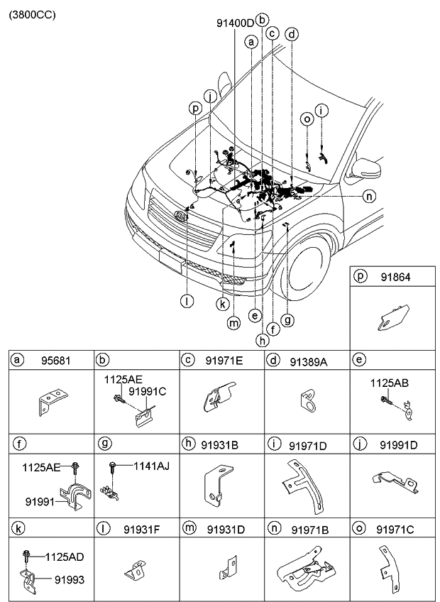 Kia 919902J030 Bracket-Wiring Mounting