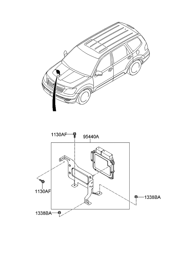 Kia 1338606003 Nut-Flange