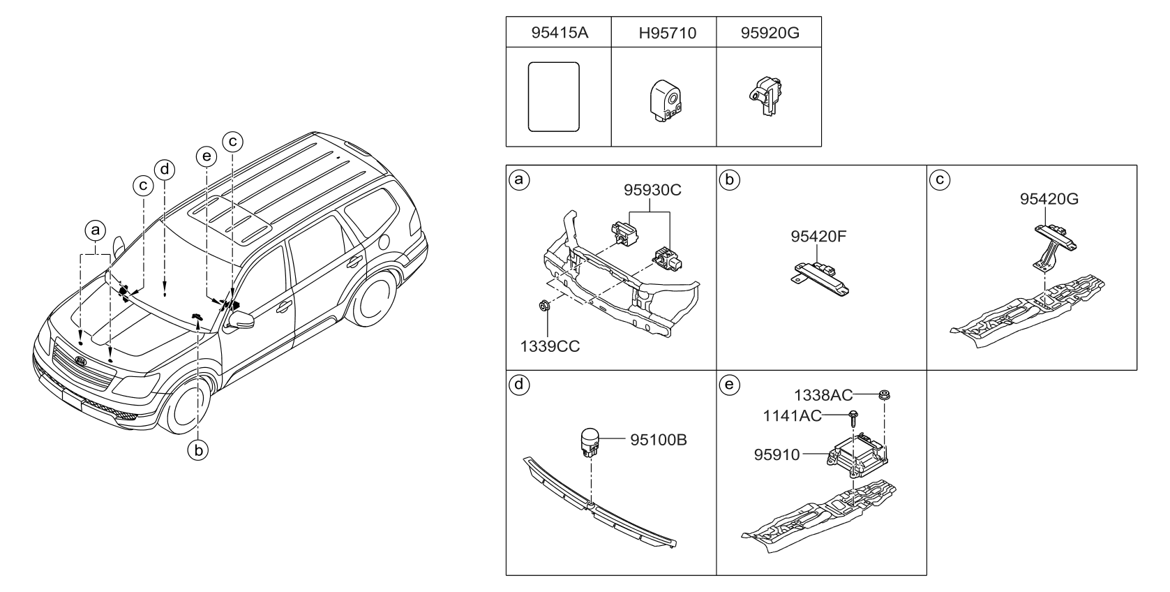 Kia 954602J200 Smartkey Antenna Assembly