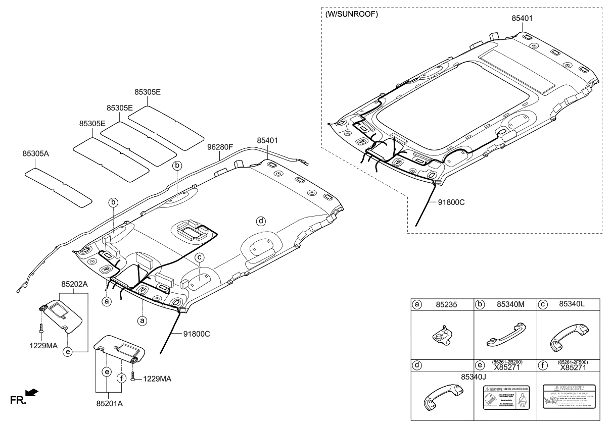 Kia 91810B2030 Wiring Assembly-Roof