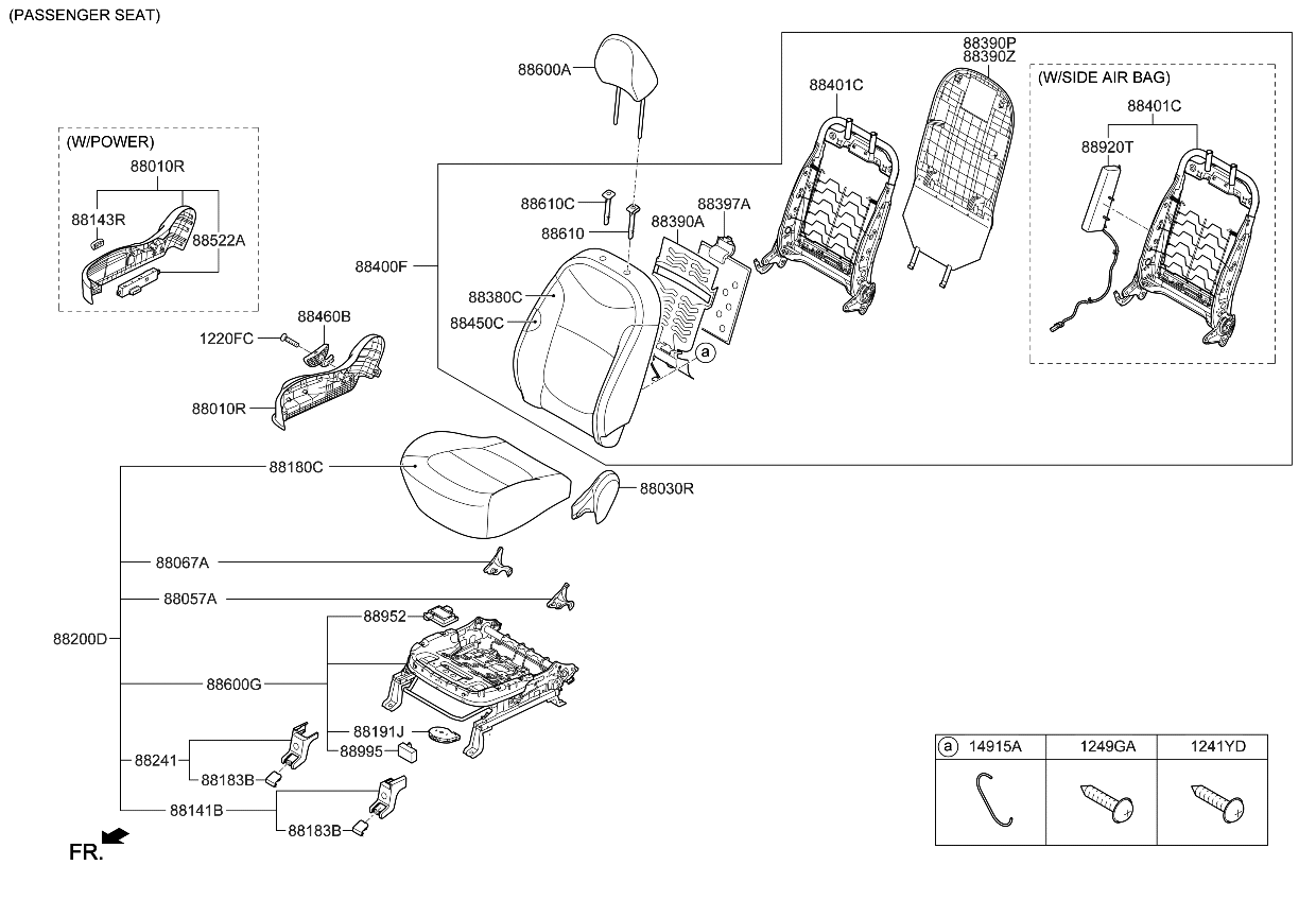 Kia 88920B2500 Front Right Sab Module Assembly