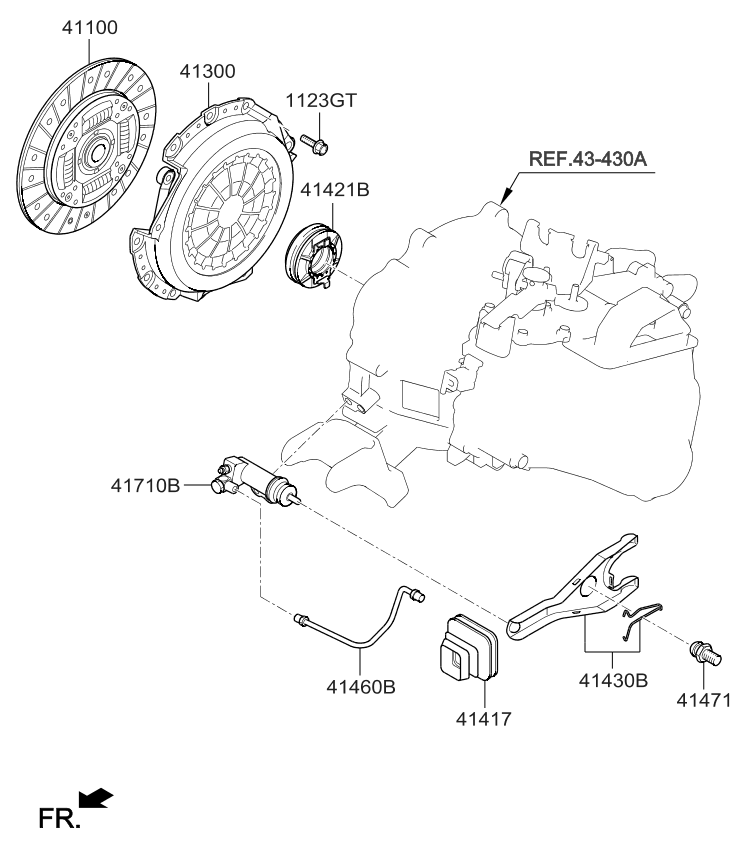 414702D011 Kia ACTUATOR Assembly-Clutch