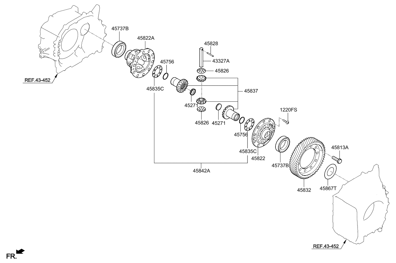 Kia 458322F030 Gear-Differential Drive