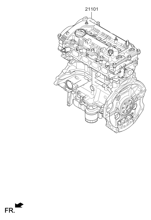Kia 1V6812EH00 Engine Assembly-Sub