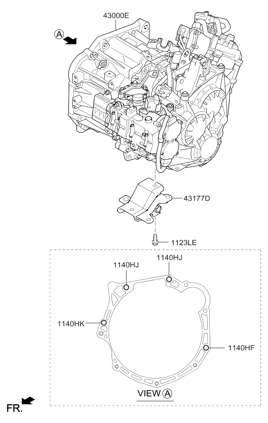 Kia 430002D195 Transmission Assembly-Dc