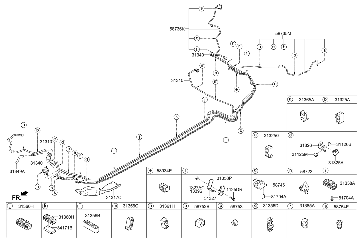 Kia 31349B2030 Hose-Vapor