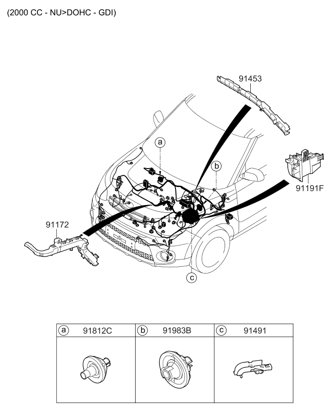 Kia 919713W200 Protector-Wiring