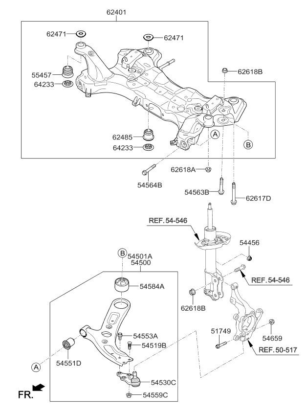 Kia 62485A4500 BUSHING-CROSSMEMBER