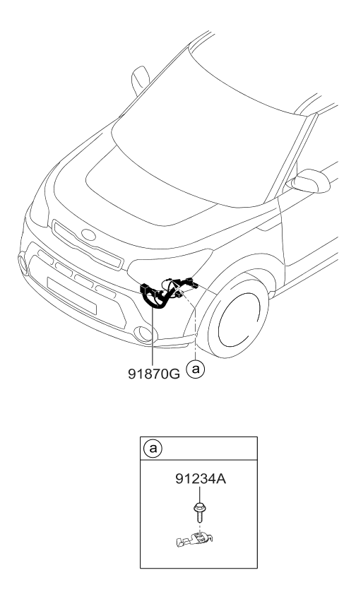 Kia 91870B2020 Wiring Harness-Front Extension