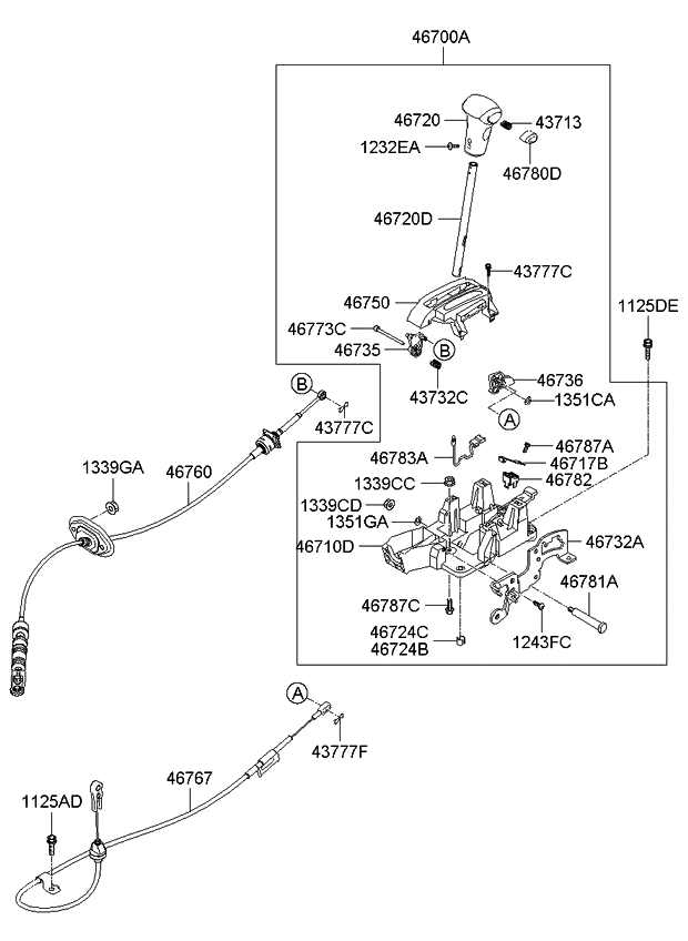 Kia 467351G000 Shift Lock Cam