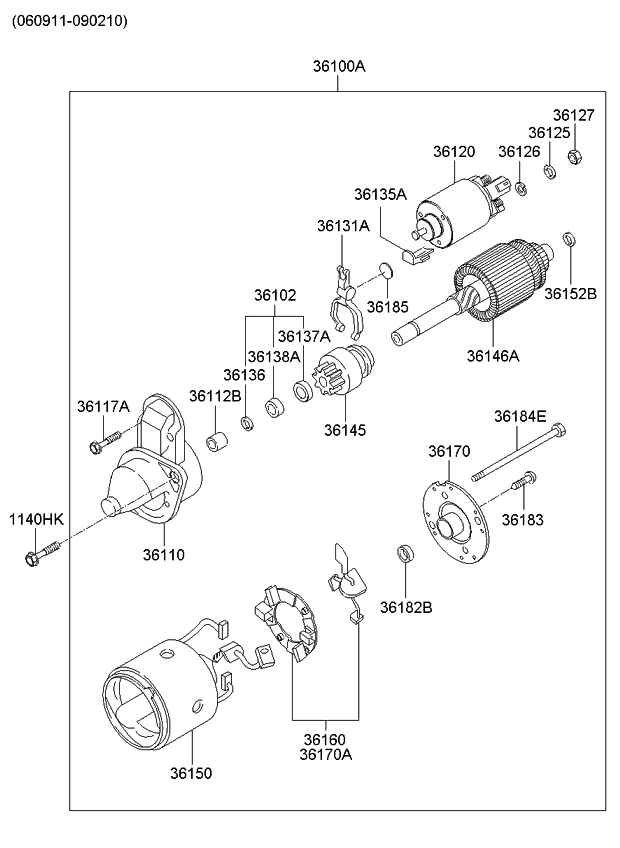 Kia 3616002555 Yoke Assembly-Starter