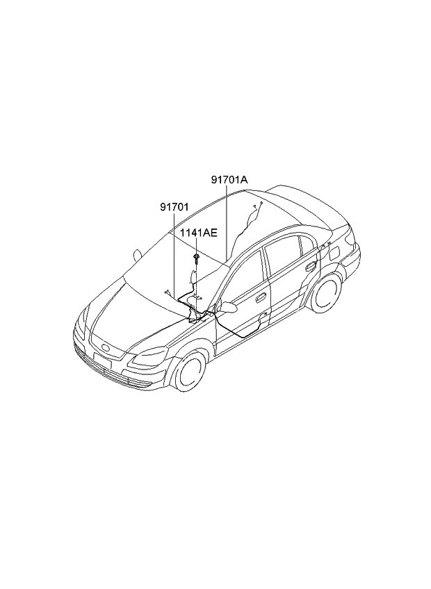 Kia 917001G031 Wiring Assembly-Air Bag