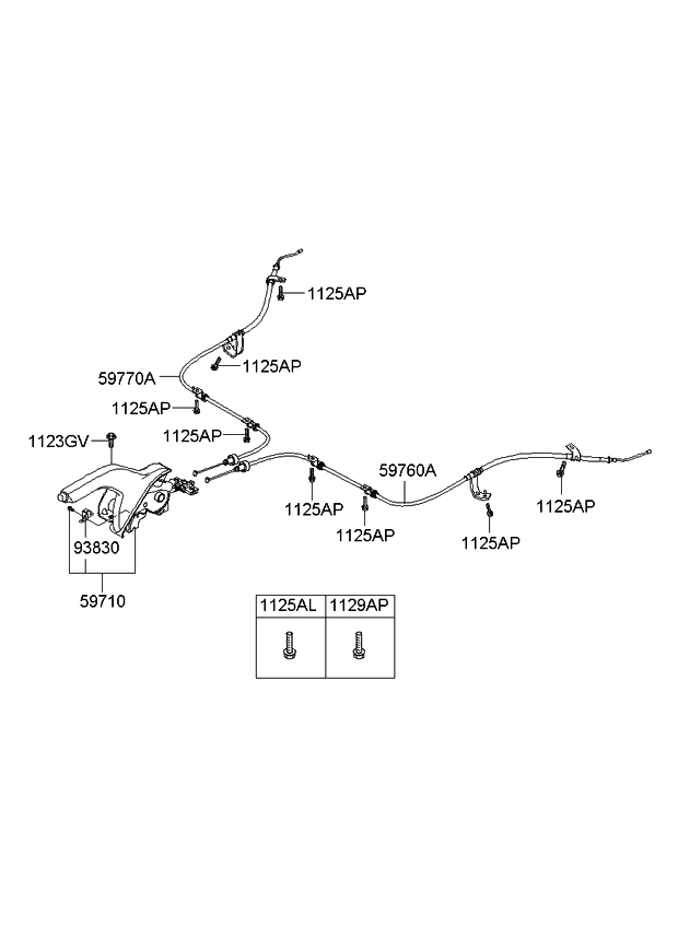 Kia 597101G170XI Lever Assembly-Parking